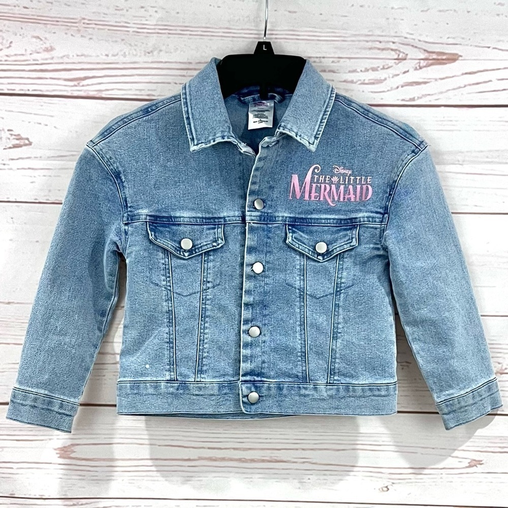 Disney Princess The Little Mermaid Ariel Girls Denim Jean Jacket